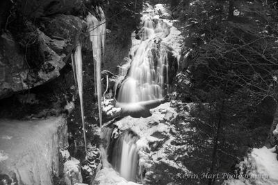 Crystal Cascade black and white winter