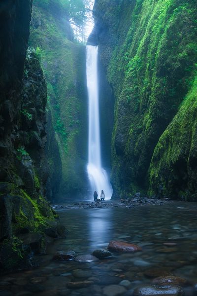 In The Grotto: The incredible Lower Oneonta Falls in the Columbia River Gorge, Oregon in June of 2017.